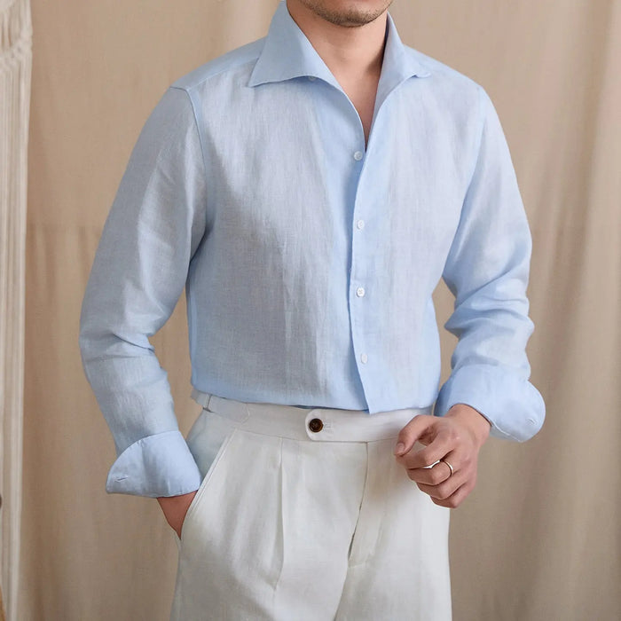 Linen Cutaway Collar Shirt BRABION