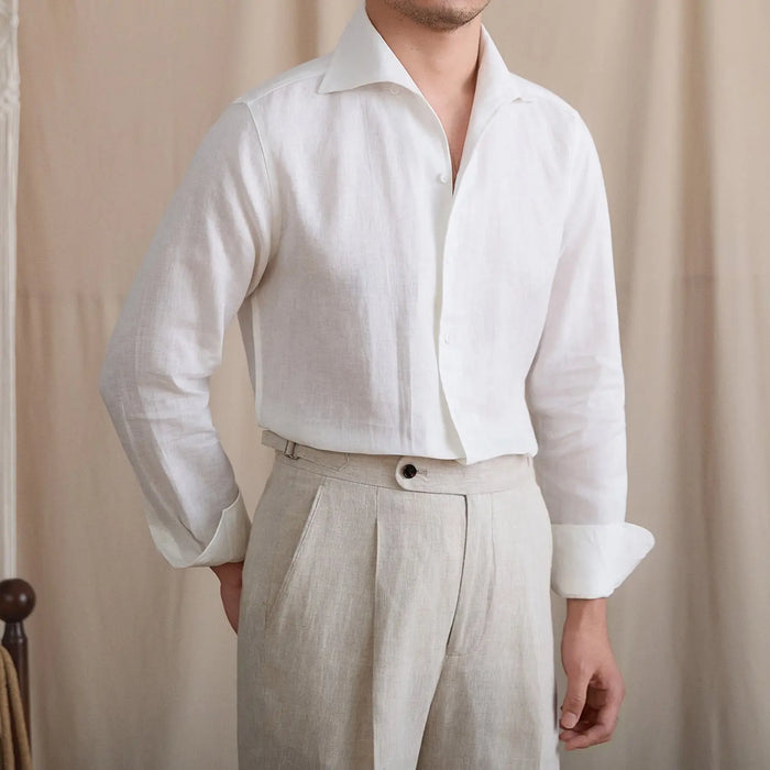 Linen Cutaway Collar Shirt BRABION