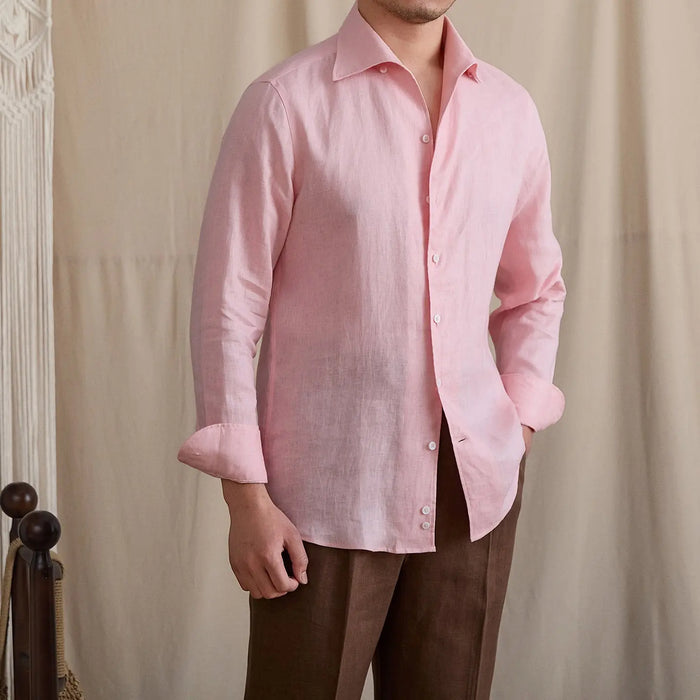 Linen Cutaway Collar Shirt BRABION