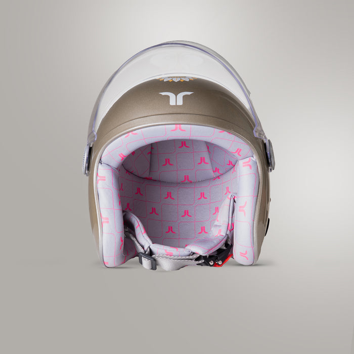 Tvarra Lotus Champagne Gold Helmet