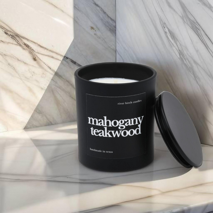 Mahogany Teakwood - 10 oz Black Jar