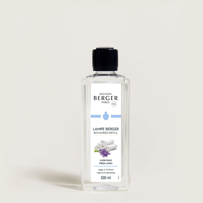 Maison Berger Paris refill bottle on a light beige background