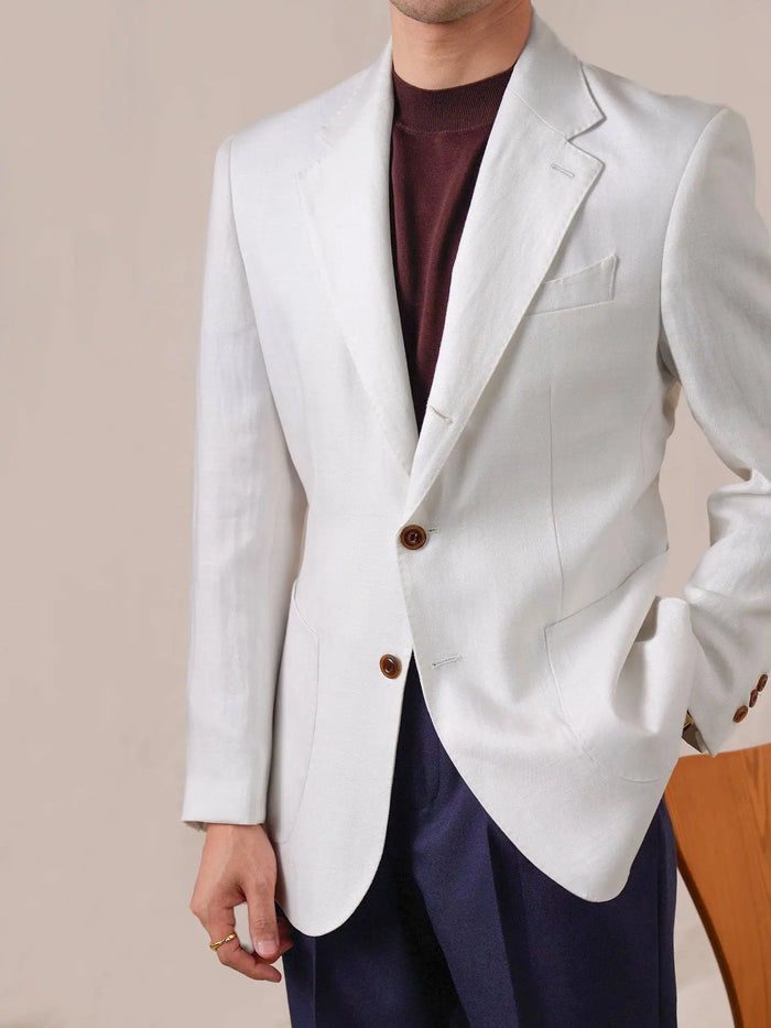Men's Breathable Linen Single-Button Blazer BRABION