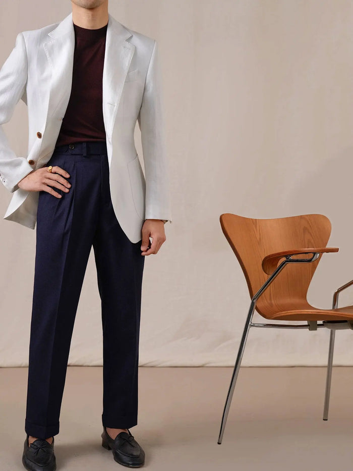 Men's Breathable Linen Single-Button Blazer BRABION