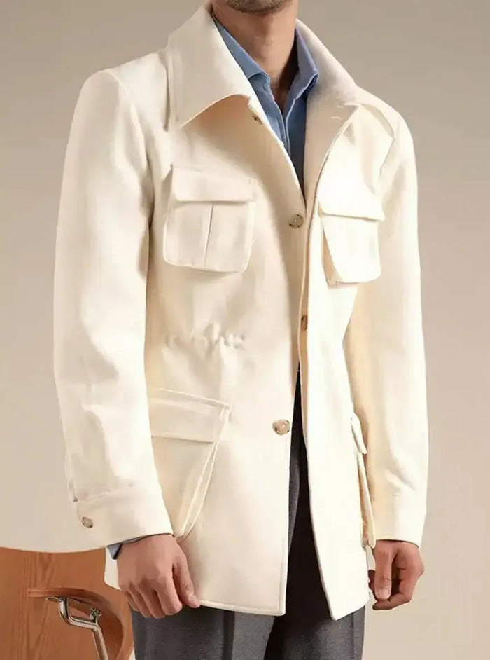 Men’s Chenille Hunting Jacket — Retro Slim Fit Casual Coat - BRABION