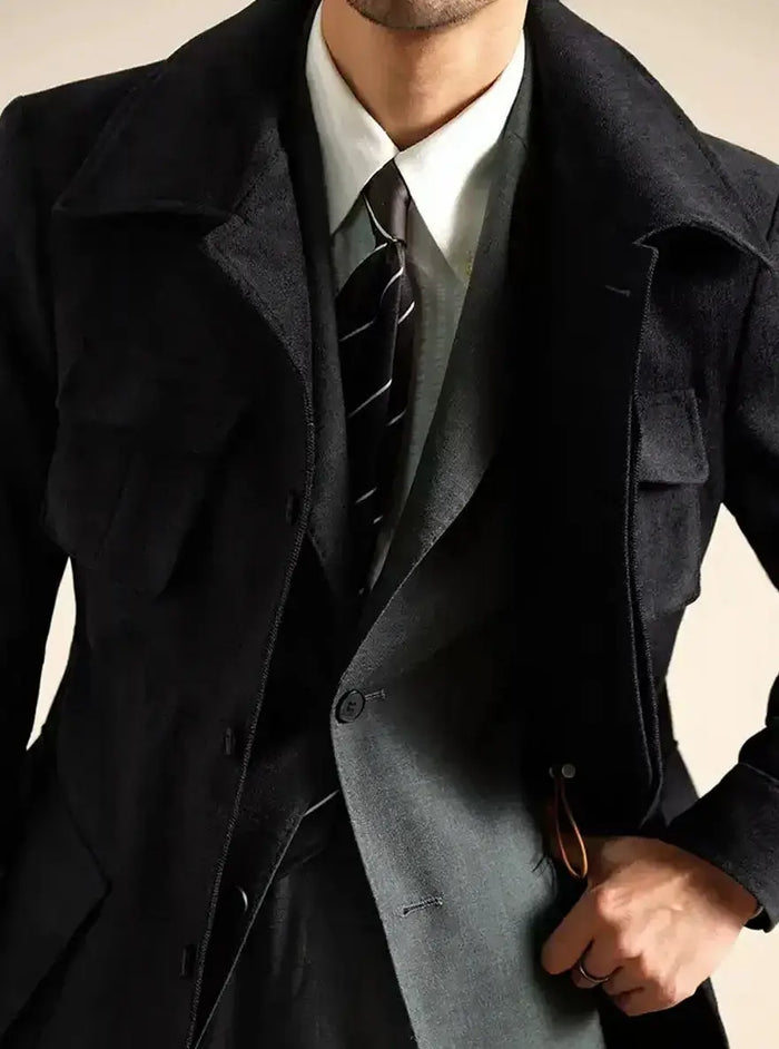 Men’s Chenille Hunting Jacket — Retro Slim Fit Casual Coat - BRABION
