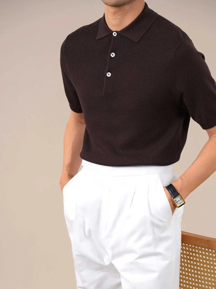 Men’s Cooling Lyocell Textured Polo Shirt BRABION