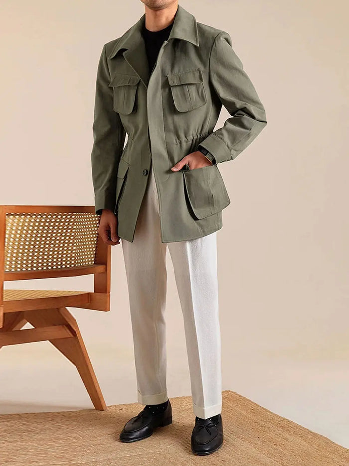 Men's Cotton Retro Hunting Jacket - BRABION