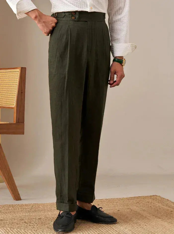 Sidetab Linen Trousers Season 2 BRABION