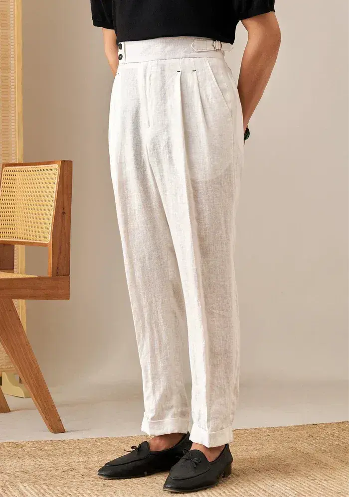 Sidetab Linen Trousers Season 2 BRABION
