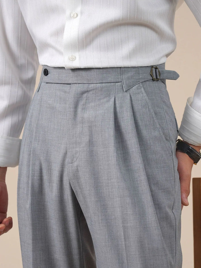 Men’s Italian Neapolitan Double-Pleat Dress Pants BRABION