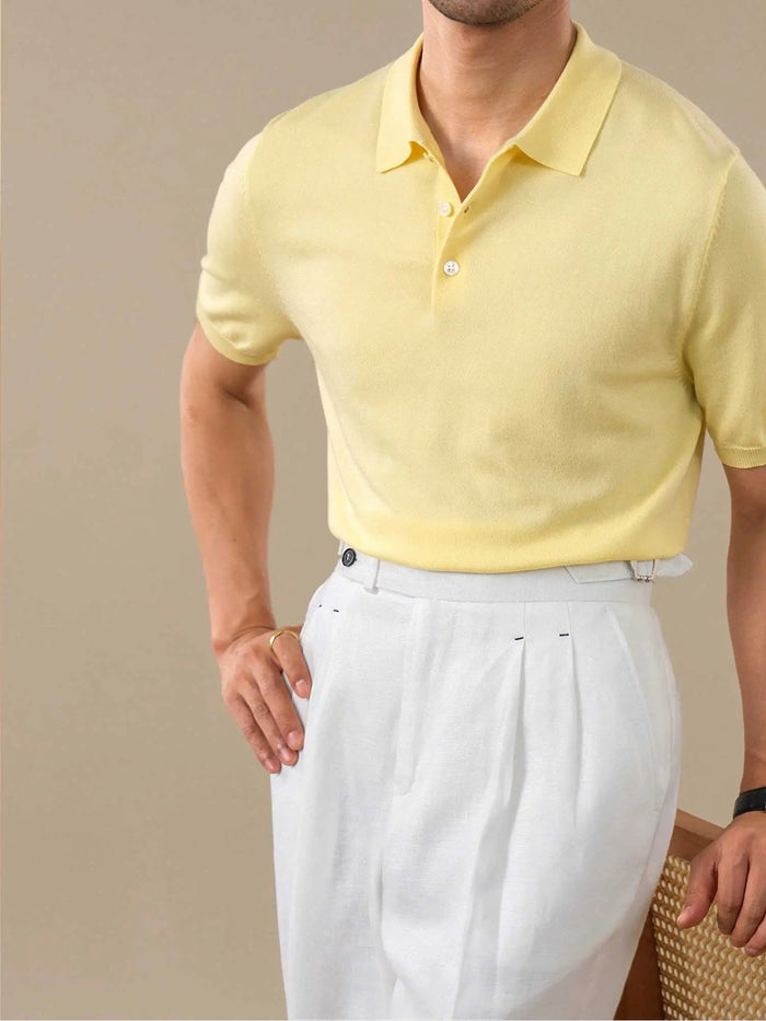 Men's Italian-Style Lyocell Polo Shirt BRABION