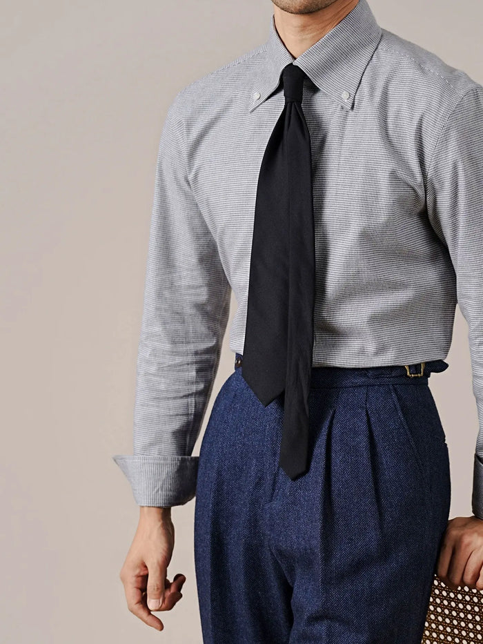 Men’s Italian-Style Point Collar Cotton Dress Shirt - BRABION