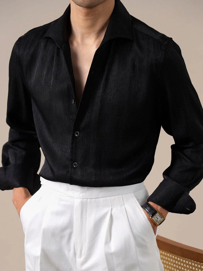 Men’s Minimalist One-Piece Collar Dress Shirt BRABION