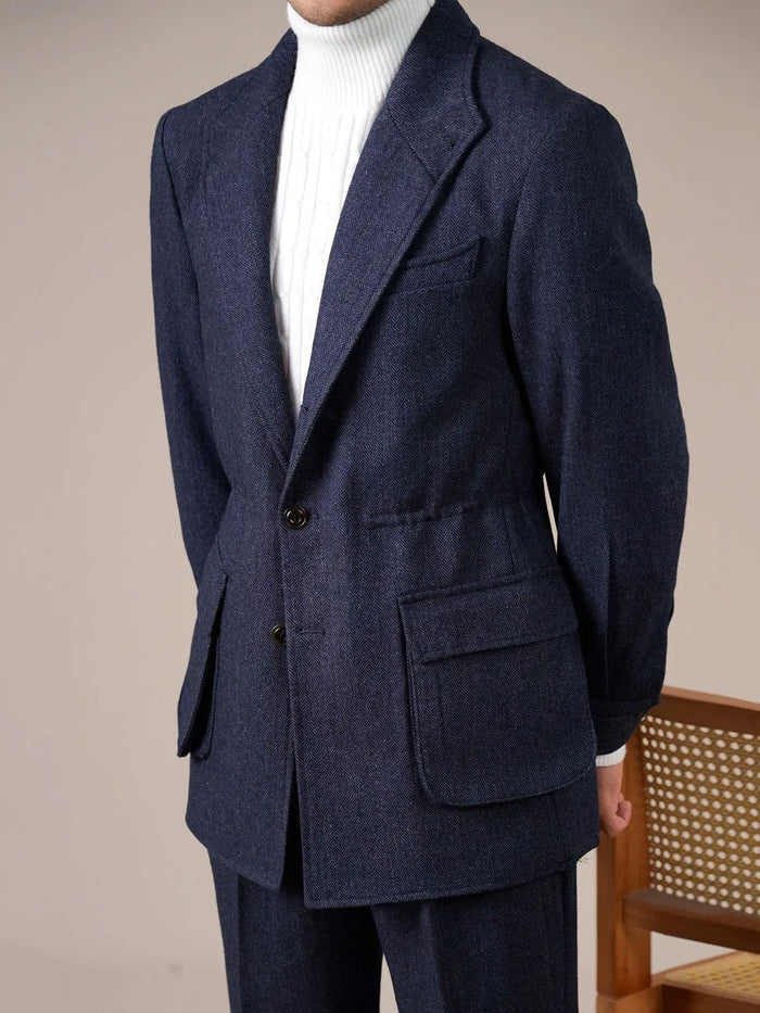 Men’s Spanish-Style Wool-Blend Jacket - BRABION