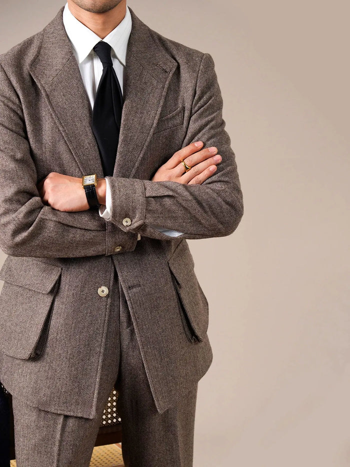 Men’s Spanish-Style Wool-Blend Jacket - BRABION
