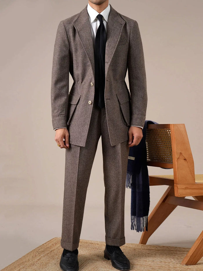 Men’s Spanish-Style Wool-Blend Jacket - BRABION