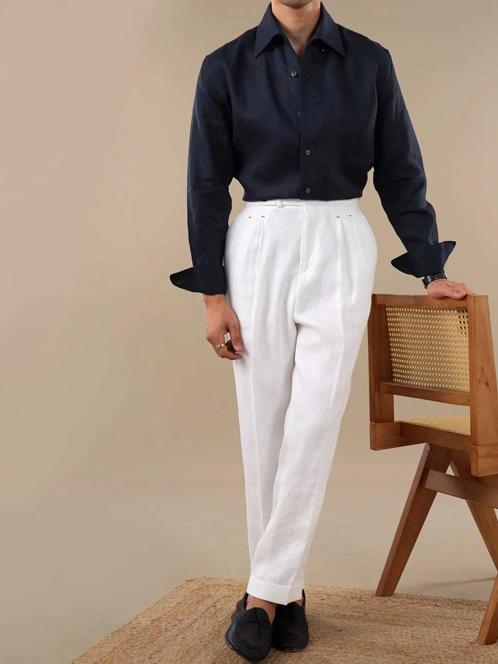 Men’s Summer Breathable Lightweight Linen Shirt BRABION
