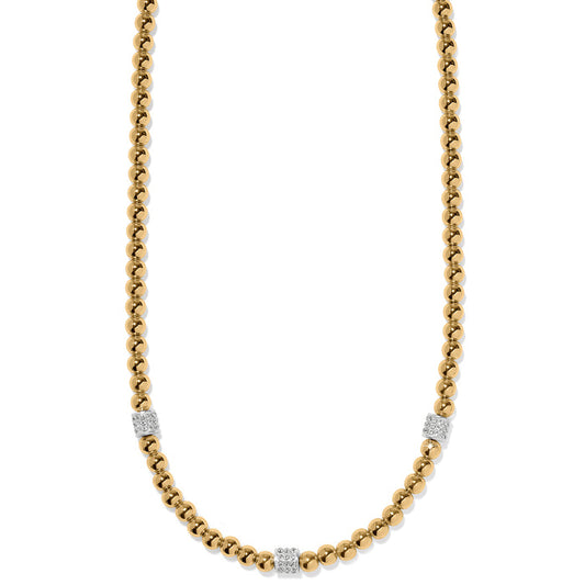 Meridian Petite Beads Station Necklace/Gold