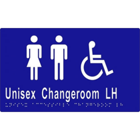 Metlam ML16228 Braille Sign Unisex Accessible Changeroom LH Transfer