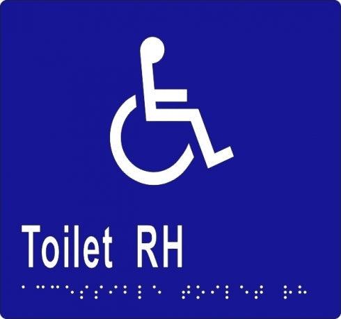 Metlam ML16271 Braille Sign Accessible Toilets RH Transfer