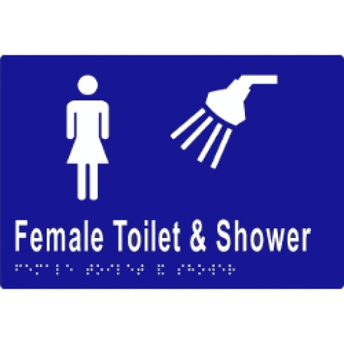 Metlam ML16292 Braille Sign Female Toilet and Shower