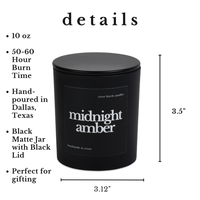 Midnight Amber  - 10 oz Black Jar