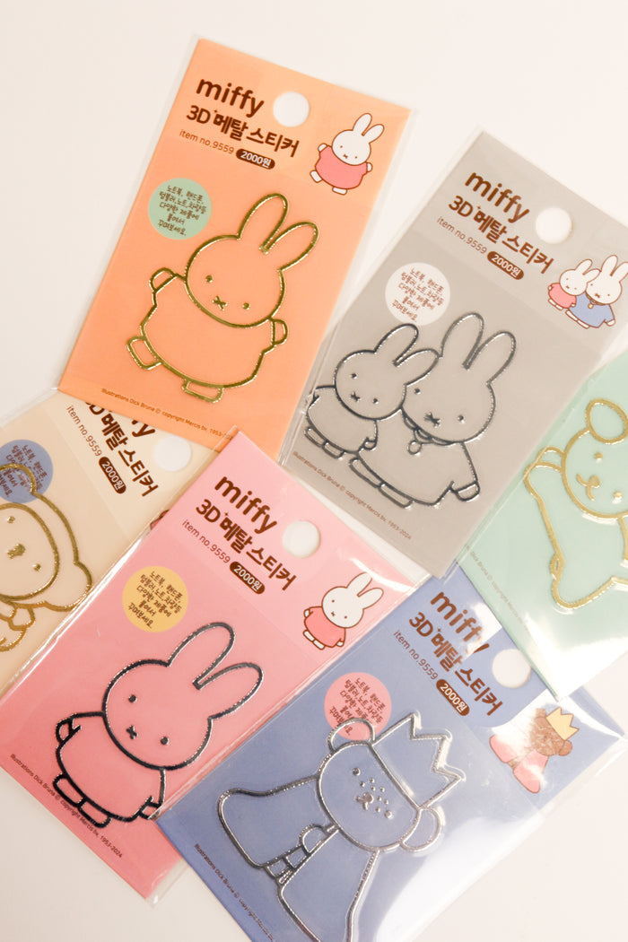 Miffy Sticker Metal 3D