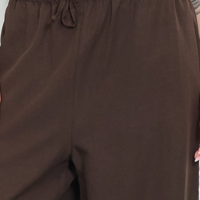 Minimal drawstring wide leg trousers wholesale