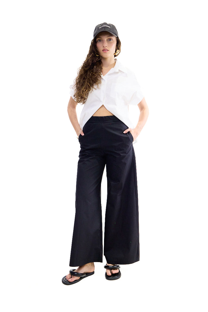 Minimal wide leg flowing trousers wholesale