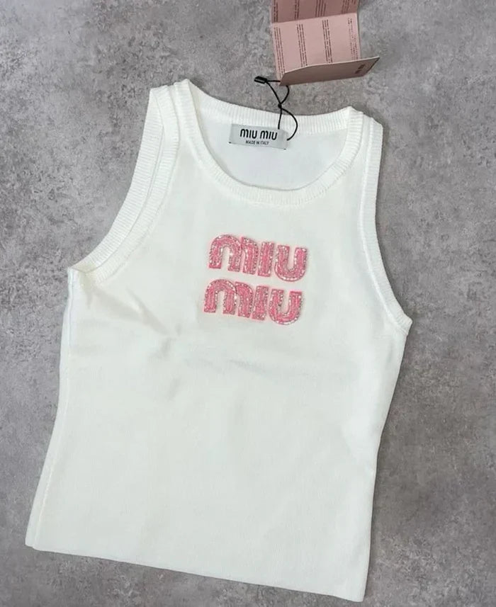 PINK LETTERS TANK TOP