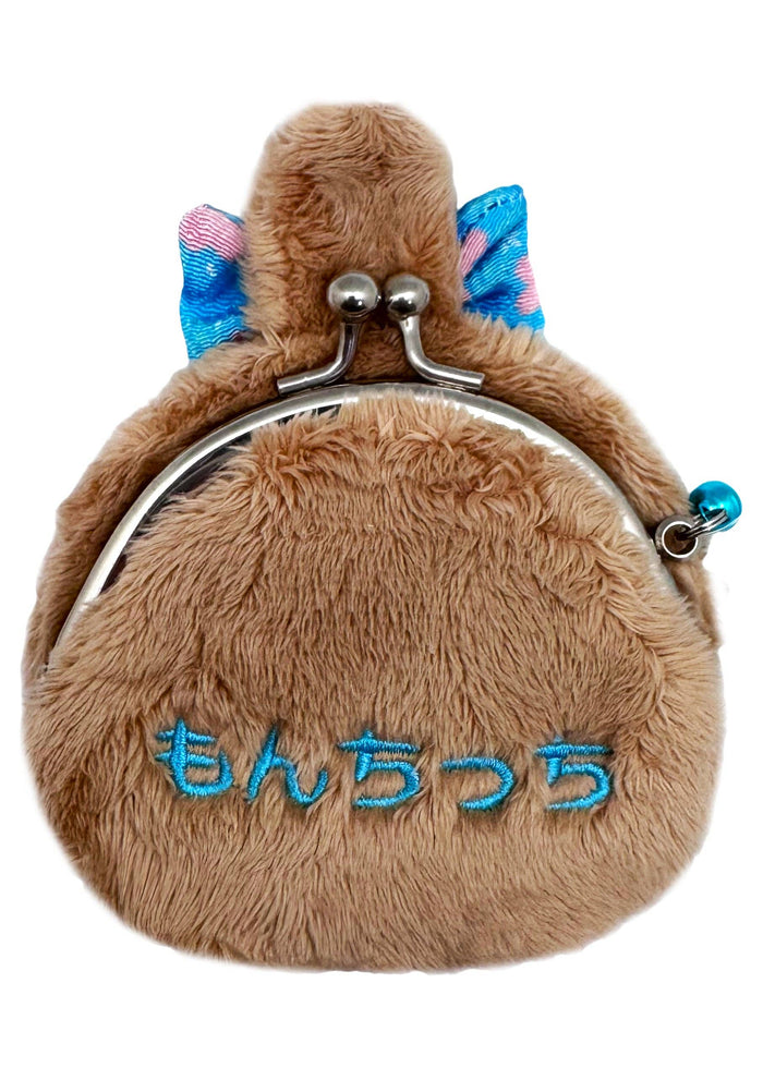 Monchhichi Blonde Floral Bow Plush Coin Purse