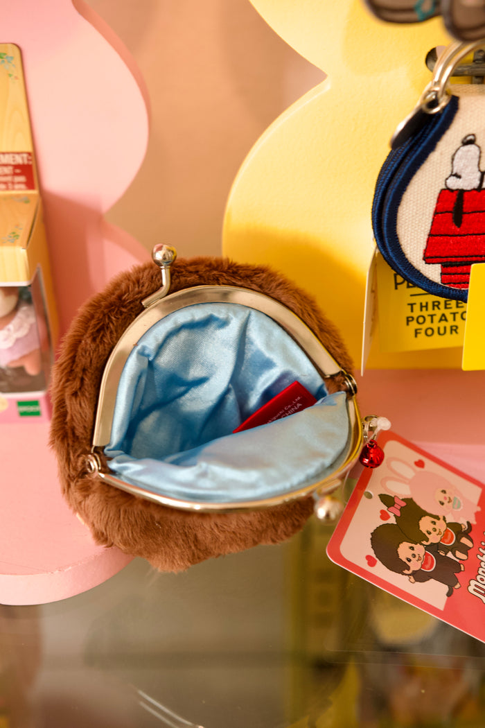 Monchhichi Face Plush Coin Purse