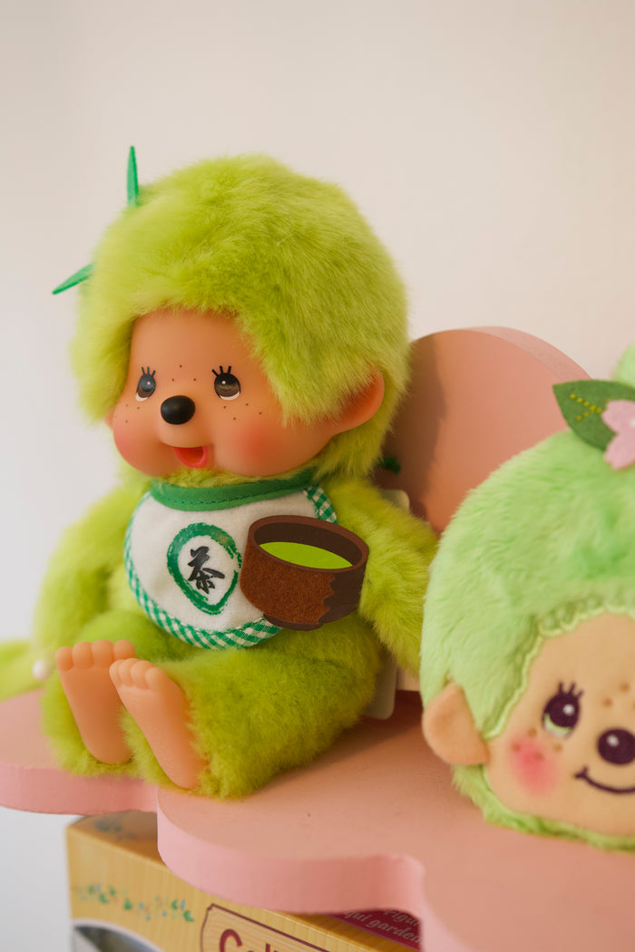 Collectors Monchhichi Green Tea Doll On Shelf