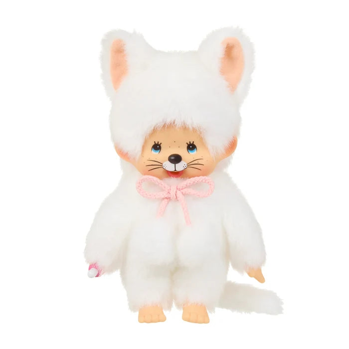 Monchhichi White Cat Girl Plush