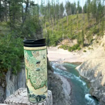 Montana State Map Travel Tumbler