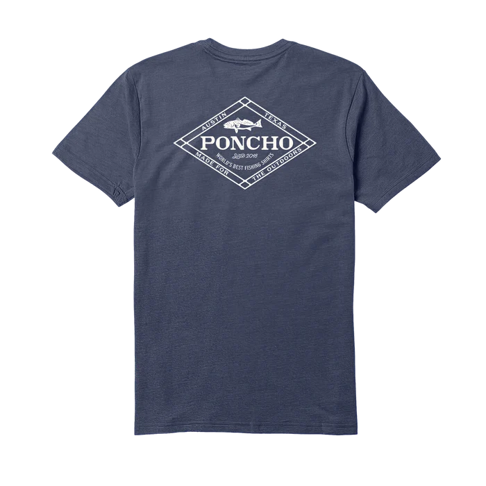 Navy Diamond T-shirt By Poncho