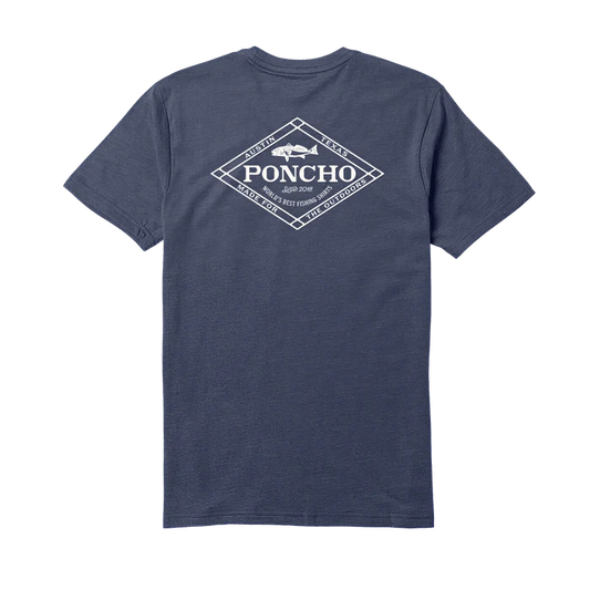 Navy Diamond T-shirt By Poncho