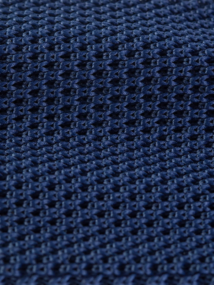 Navy Knitted Tie 6cm - BRABION