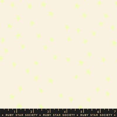 Neon Yellow Starry- Freaky Familiars- Fat Quarter
