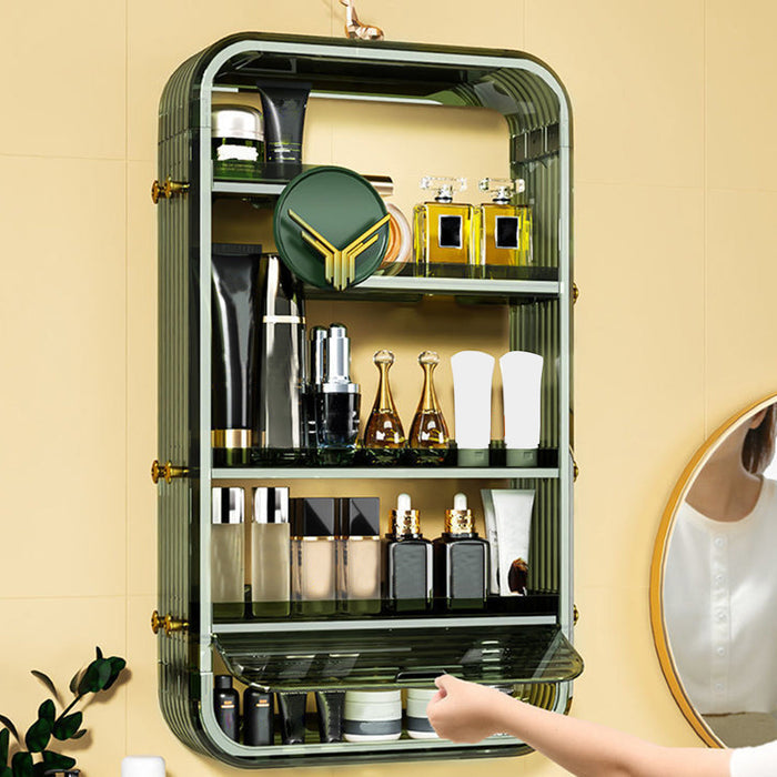NNEAGS Green Multi Tier Cosmetic Storage Rack Bathroom Vanity Tray Display Stand Organiser-4