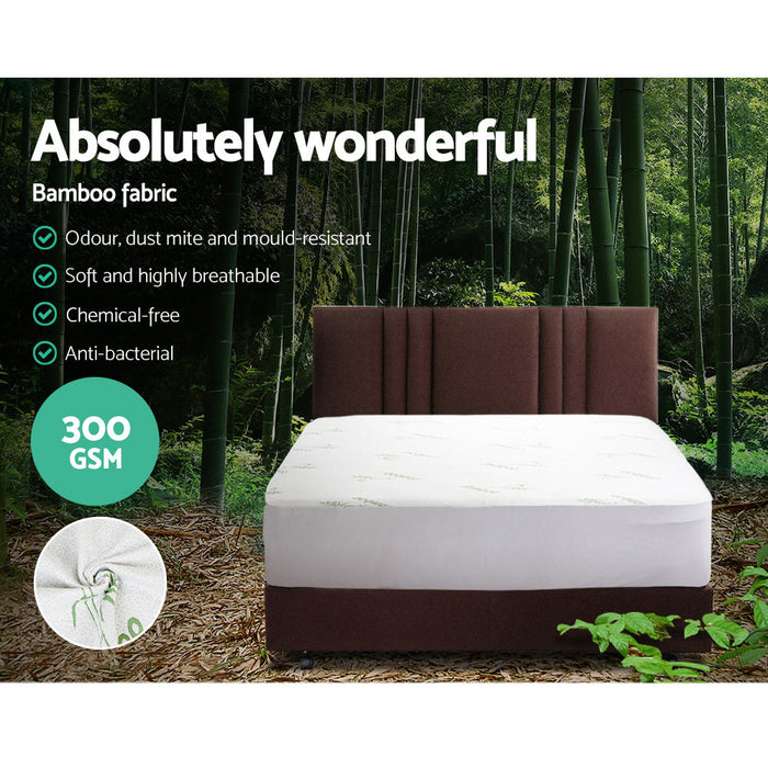 NNEDSZ Bedding Giselle Bedding Bamboo Mattress Protector Single-3