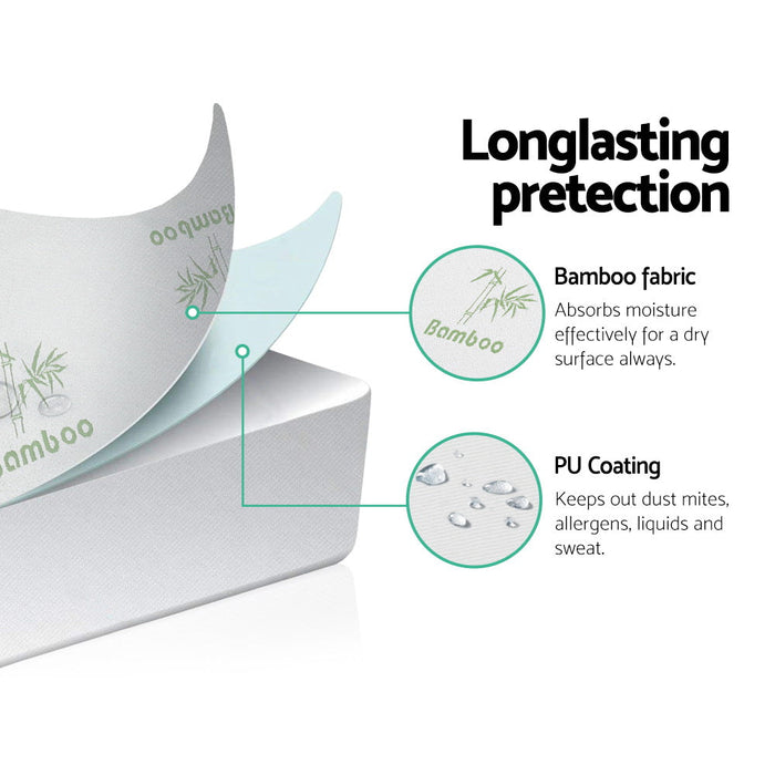 NNEDSZ Bedding Giselle Bedding Bamboo Mattress Protector Single-4