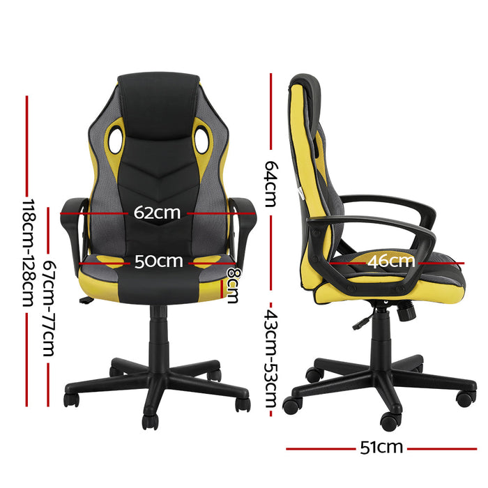 NNEDSZ Gaming Office Chair Computer Executive Racing Chairs High Back Yellow-1