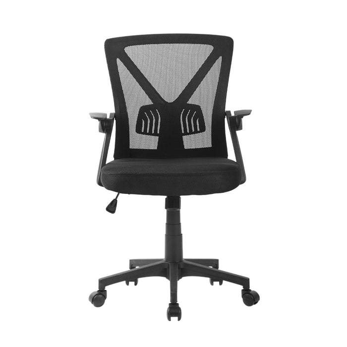 NNEDSZ Gaming Office Chair Mesh Computer Chairs Swivel Executive Mid Back Black-1