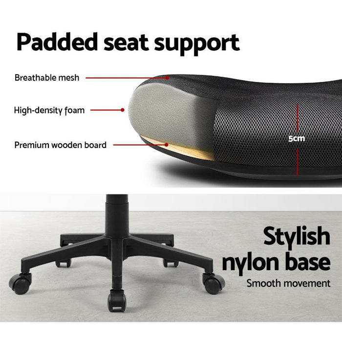 NNEDSZ Gaming Office Chair Mesh Computer Chairs Swivel Executive Mid Back Black-3