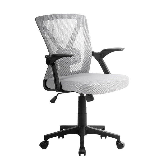 NNEDSZ Office Chair Gaming Executive Computer Chairs Study Mesh Seat Tilt Grey-0