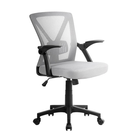 NNEDSZ Office Chair Gaming Executive Computer Chairs Study Mesh Seat Tilt Grey-0