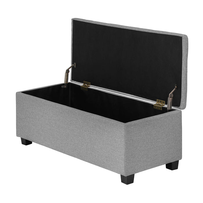 NNEED Storage Ottoman Faux Linen Light Grey-2