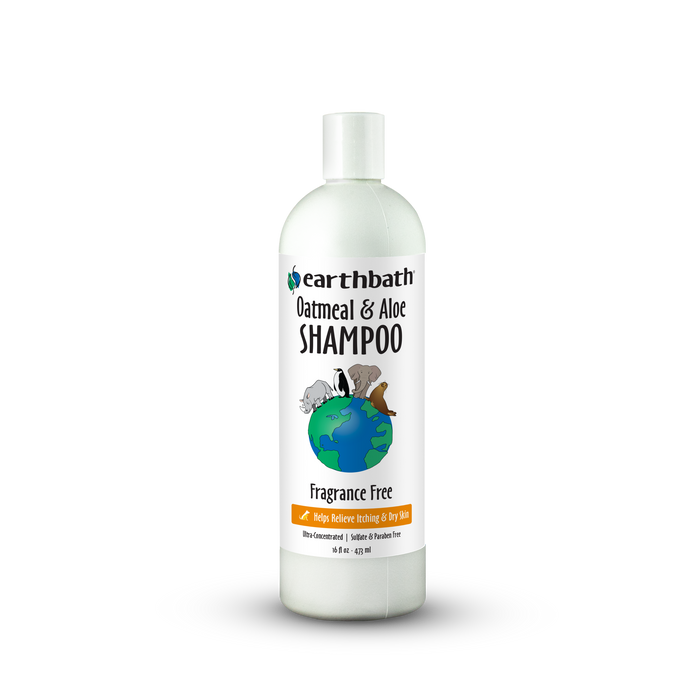 Earthbath Oatmeal & Aloe Shampoo bottle on a white background